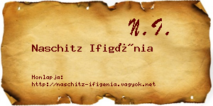 Naschitz Ifigénia névjegykártya
